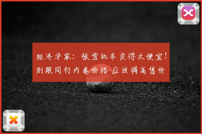 经济学家:张雪机车卖得太便宜!别跟同行内卷价格 应该调高售价